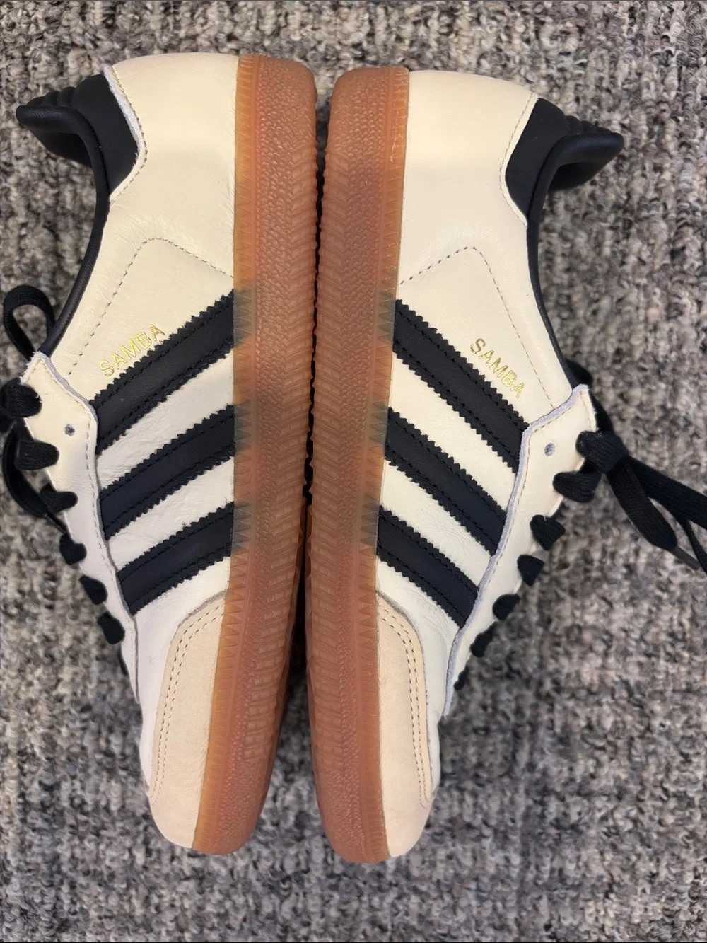 adidas Women's Cream and Black Samba Shoes
